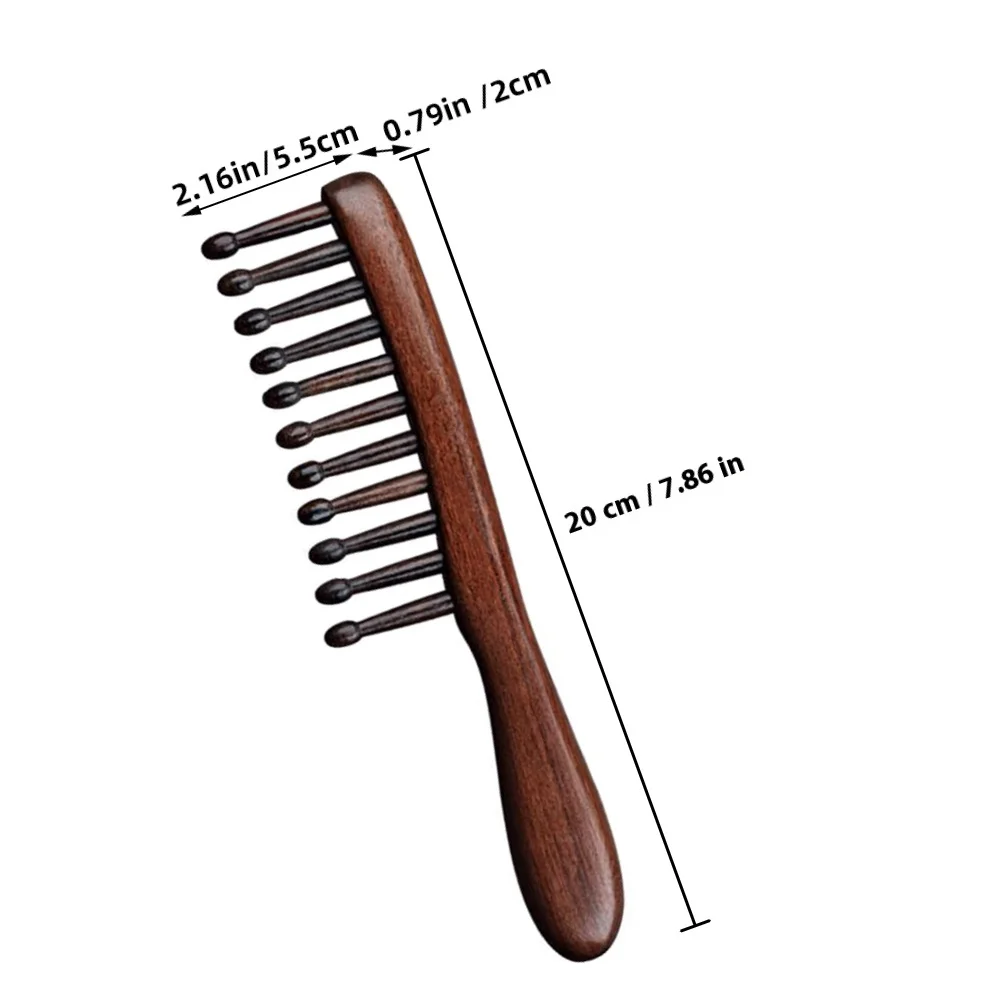 Women Detangler Massage Wood Scalp Detangling Curly Hair Massage Comb For Women Wide Comb For Curly Hair Men