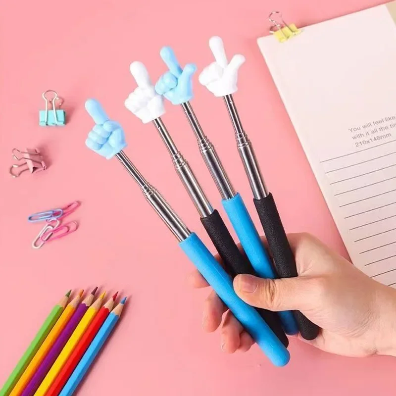 1PC Stainless Steel Pointer Finger Student Reading Sticks Whiteboard Teaching Pointer Sticks Handheld Presenter Teaching Tools