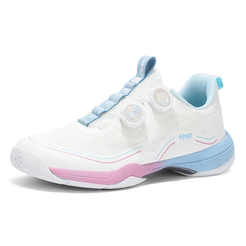 

Обувь для бадминтона с двойной поворотной пряжкой, мужская и женская теннисная обувь с защитой от скручивания, спортивные кроссовки, волейбольные спортивные тренировки