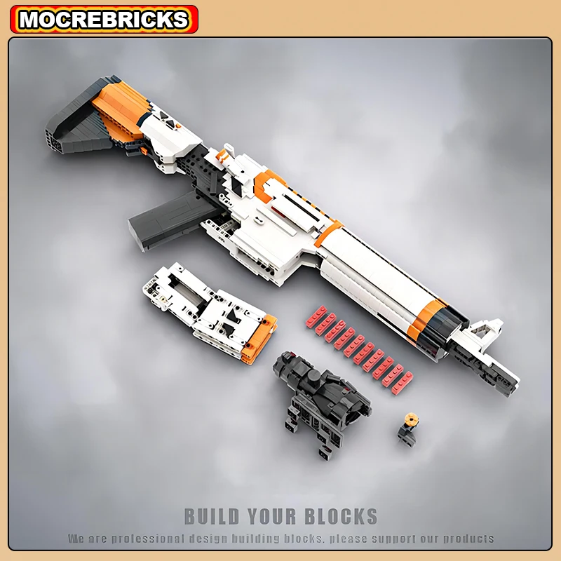 Zabawki techniczne Pistolet M4A4 Wojskowy karabin snajperski Model MOC Zestawy klocków do budowania Pistolet Broń Klocki Zabawki Prezenty świąteczne dla dzieci i dorosłych