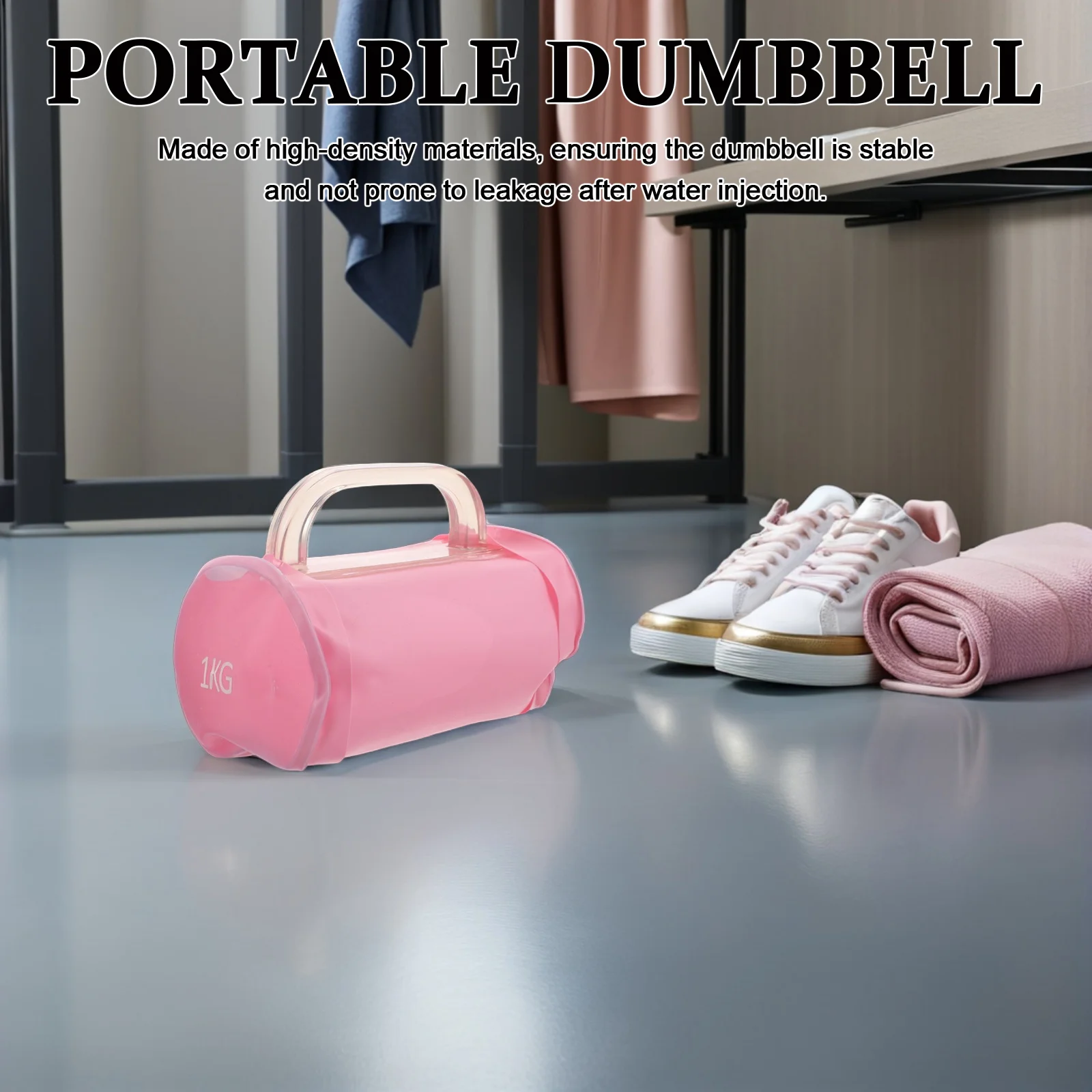 2Pcs Adjustable Water Filled Dumbbells Body Shaping Arms Waist Exercise Safe on Floors 2Kg Capacity Weights for Home Gym #1