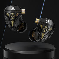 KZ-DQS In Ear Wired Earphones 3.5mm Plug Professional Wired Headphones Noise Cancelling Bass Earbuds for Sports Game Music