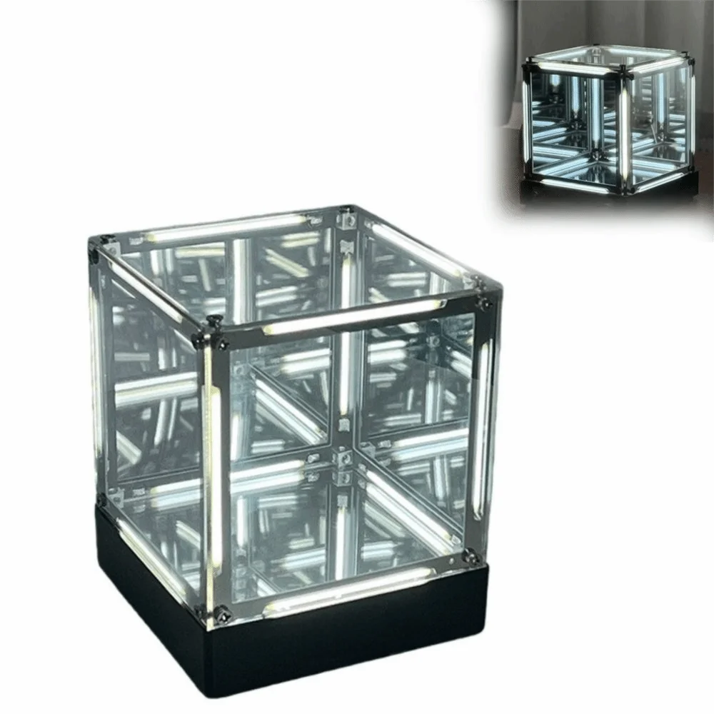 Maglev Technology Electronic Game Desktop Light Transparent Cube LED Lighting Technology Atmosphere Light