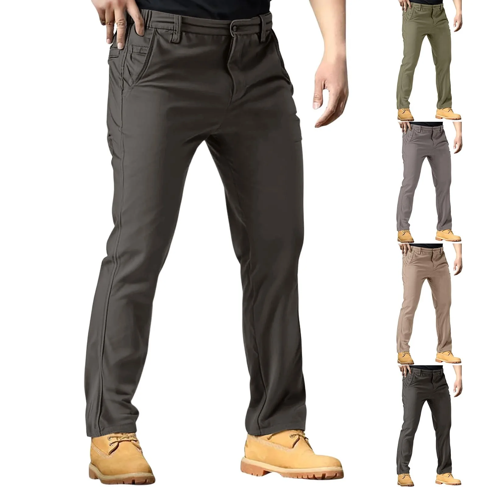 Casual Cotton Men Trousers Solid Color Slim Fit Men's Pants New Spring Autumn High Quality Classic Business Pants Men