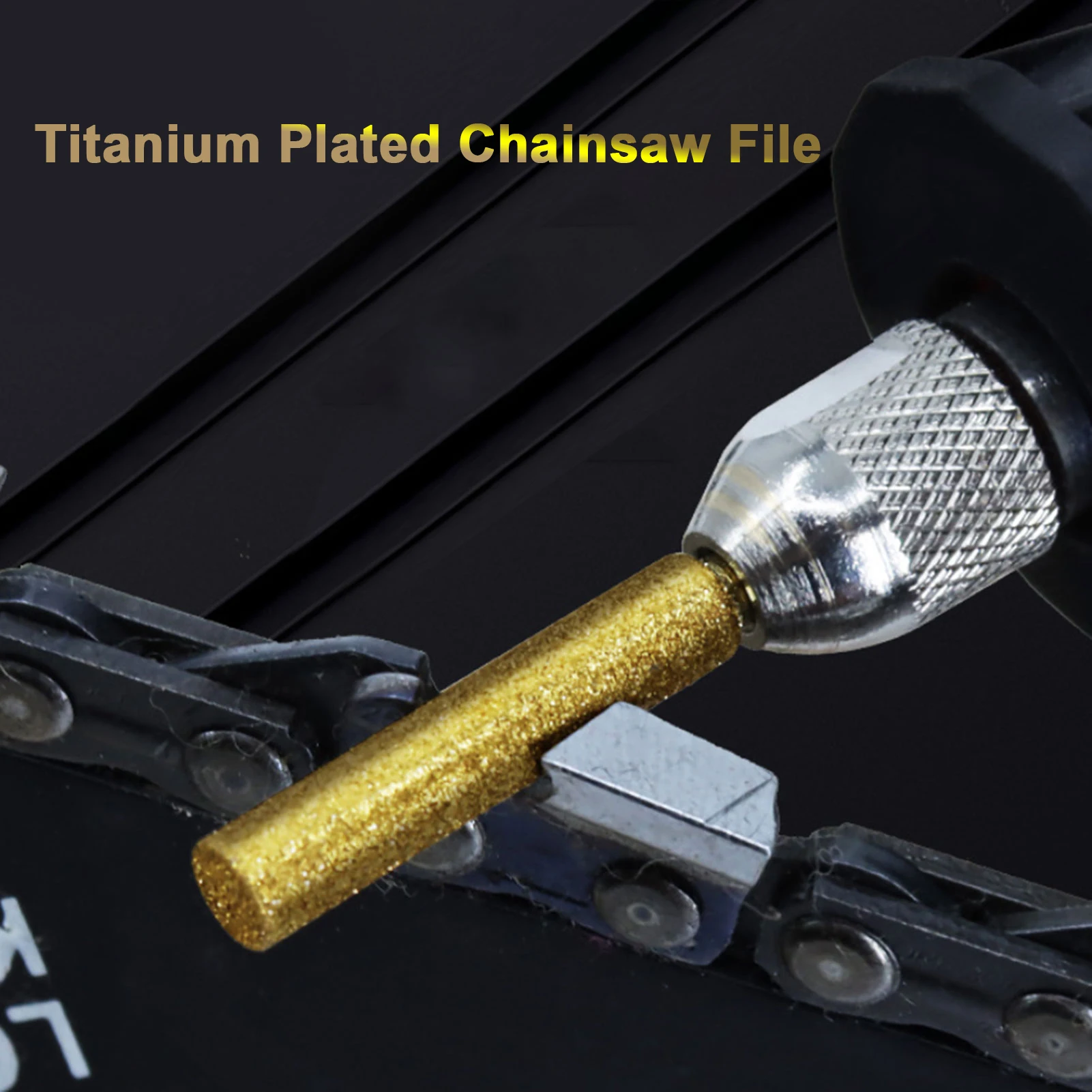 8Pcs Chainsaw Bits Titanium Plated Diamond Sharpener High Hardness Electric Chainsaw File 4.0mm/4.8mm/5.5mm Diameter