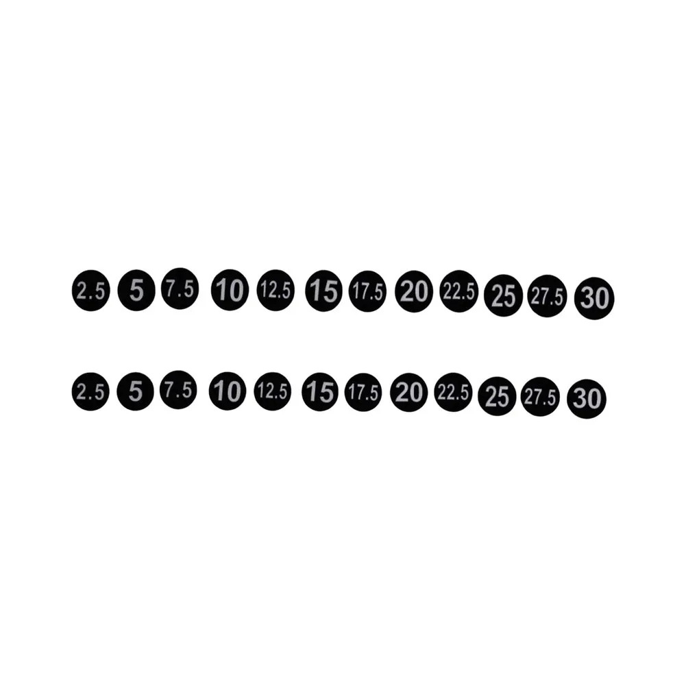 Picture 5: Weight Rack Label Stickers 5kg To 30kg Dumbbell Number Markers For Commercial Gym Fitness Center Organization Accessories Black