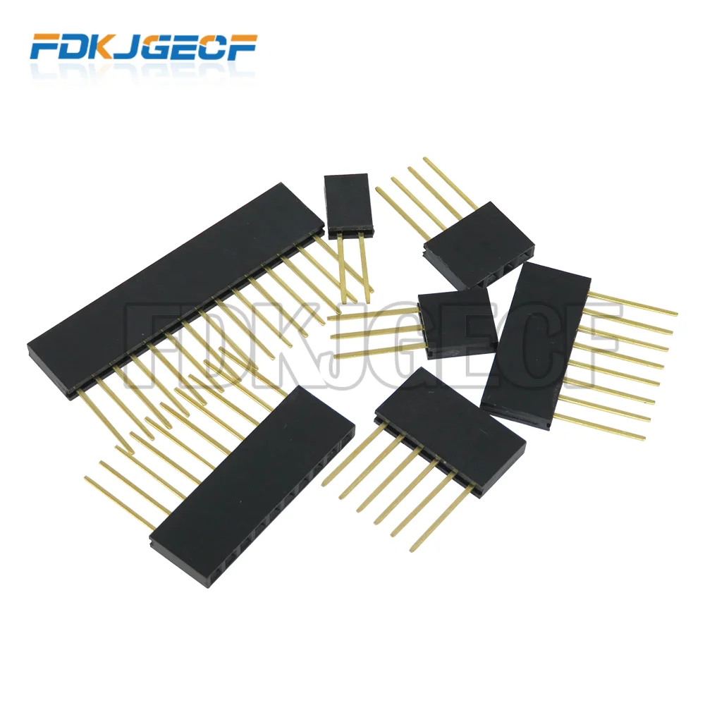 10PCS 2.54mm Single Row Female Long pins 11mm PCB Board Pin Header socket Connector 2/3/4/6/8/10/15Pin For Arduino DIY