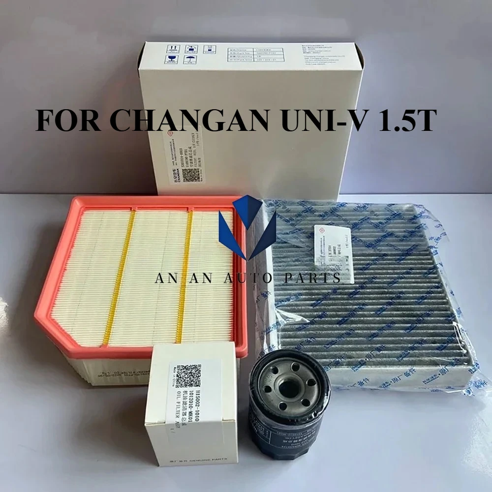 Original Part Air Cabin +Oil Filter +air conditioning filter  Fit CHANGAN UNI-V 1.5T Car Engine Air Oil Cabin Filters Spare Part
