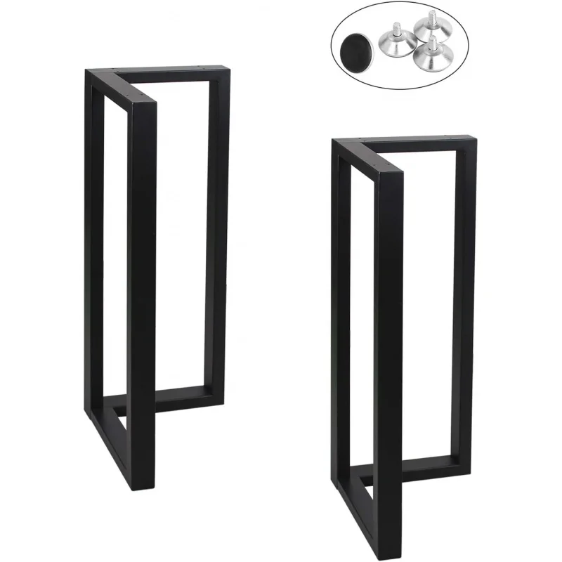 Furniture Legs 35”Height 17.”Wide Rustic Decory Right Angle Shape Table Legs,Heavy Duty Metal Desk Legs,Dining Table Legs,Indu