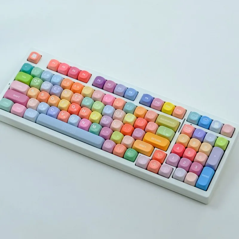 

Colour Bear Cute Keycaps PBT KOA Height 141 Keys Keycaps For 61/64/GK61/68/75/84/87/96/980/104/108 Mechanical Keyboard Keycas