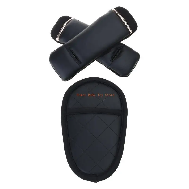 

J0PF Baby Belt Shoulder Pad Set 3 Pads Belt Pads Universal Car Belt