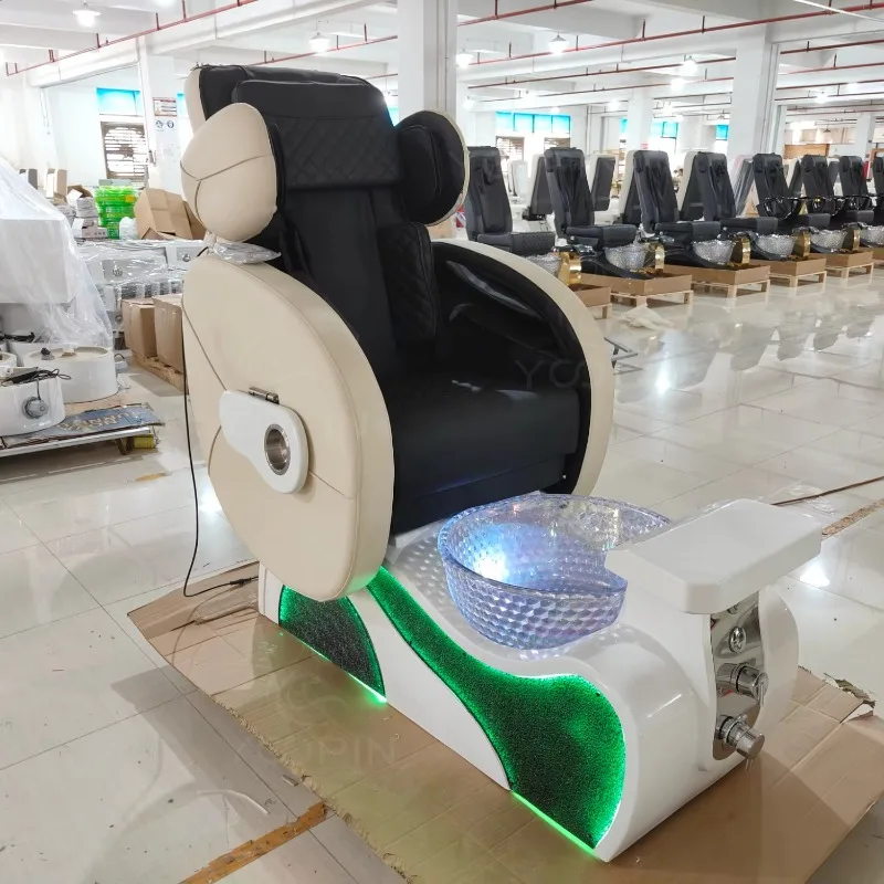 

Design Fully Electric Massage Foot Care Spa Chair Electric Reclining Massage Pedicure Chair With Ambient Light
