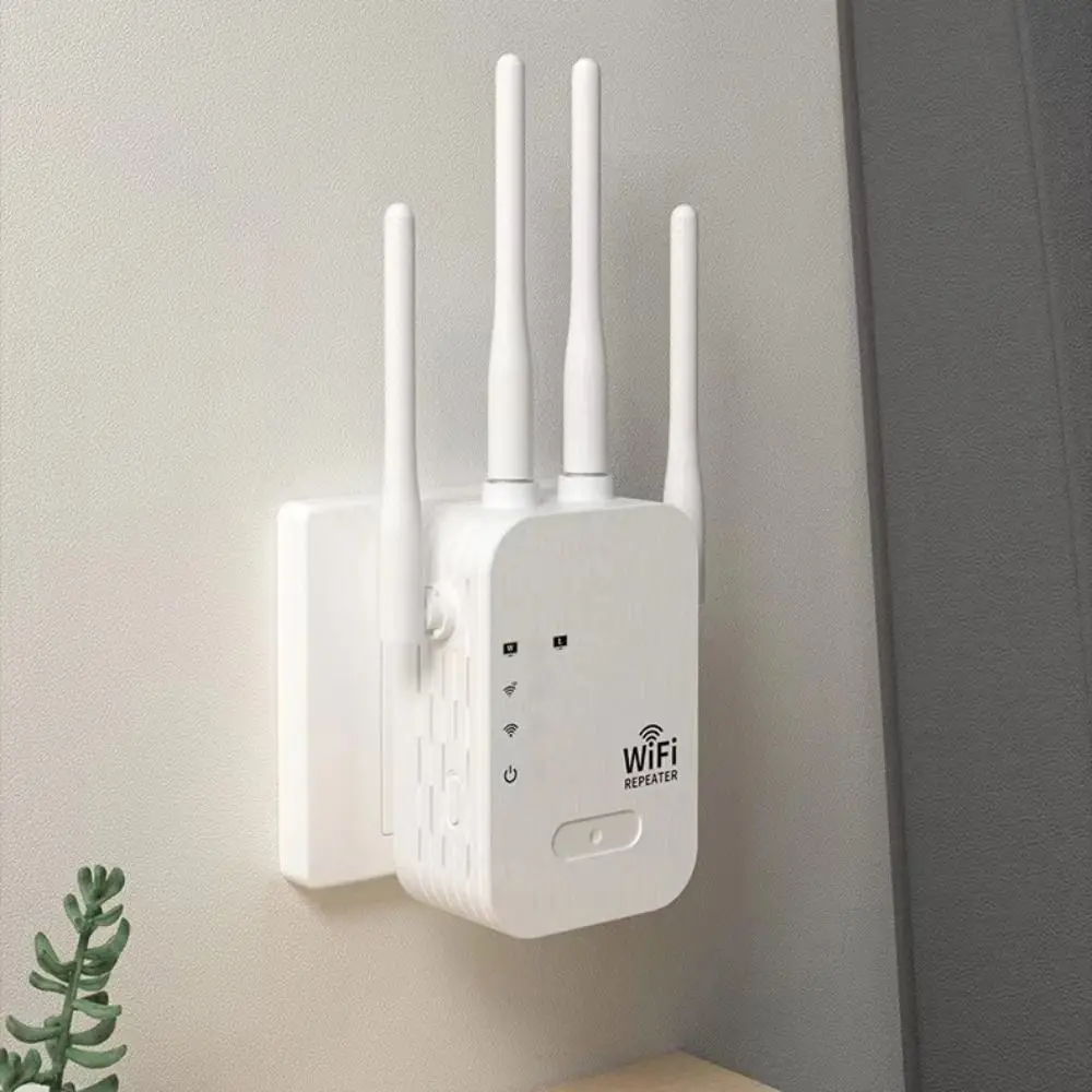 Wytrzymały wzmacniacz WiFi z 4 antenami, stabilny, szybki wzmacniacz WiFi, dwuzakresowy, z odprowadzaniem ciepła, przedłużacz WiFi do streamingu.