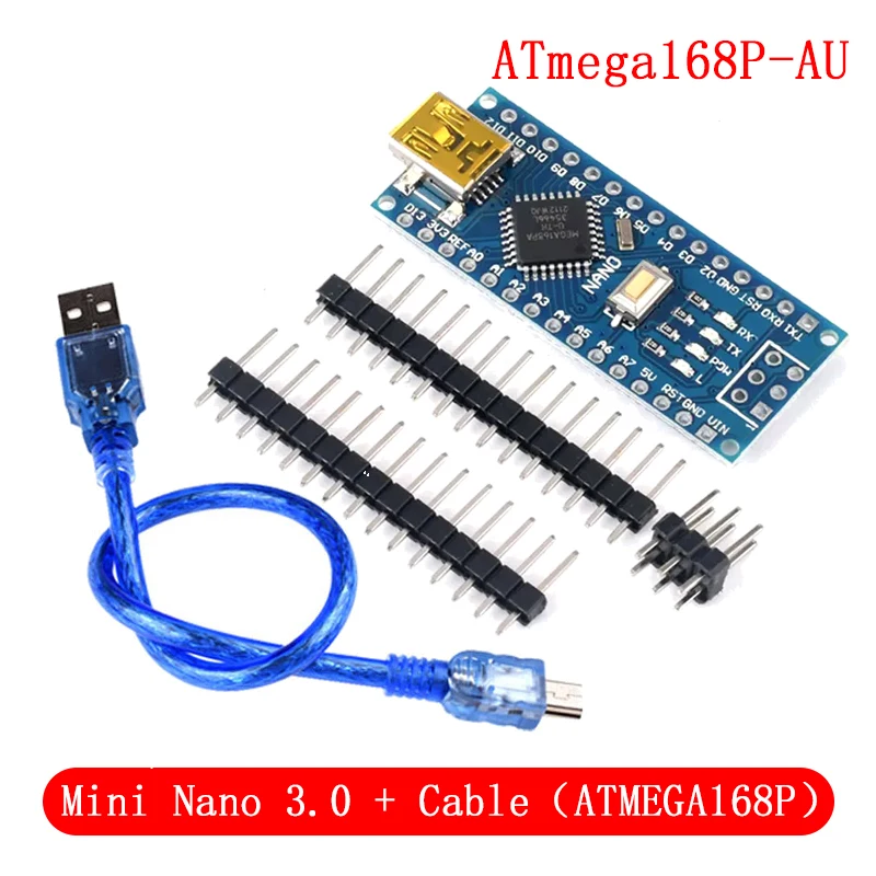 Mini / Type-C / Micro USB Nano 3.0 Met de bootloader-compatibele Nano-controller voor Arduino CH340 USB-driver 16Mhz ATMEGA328P