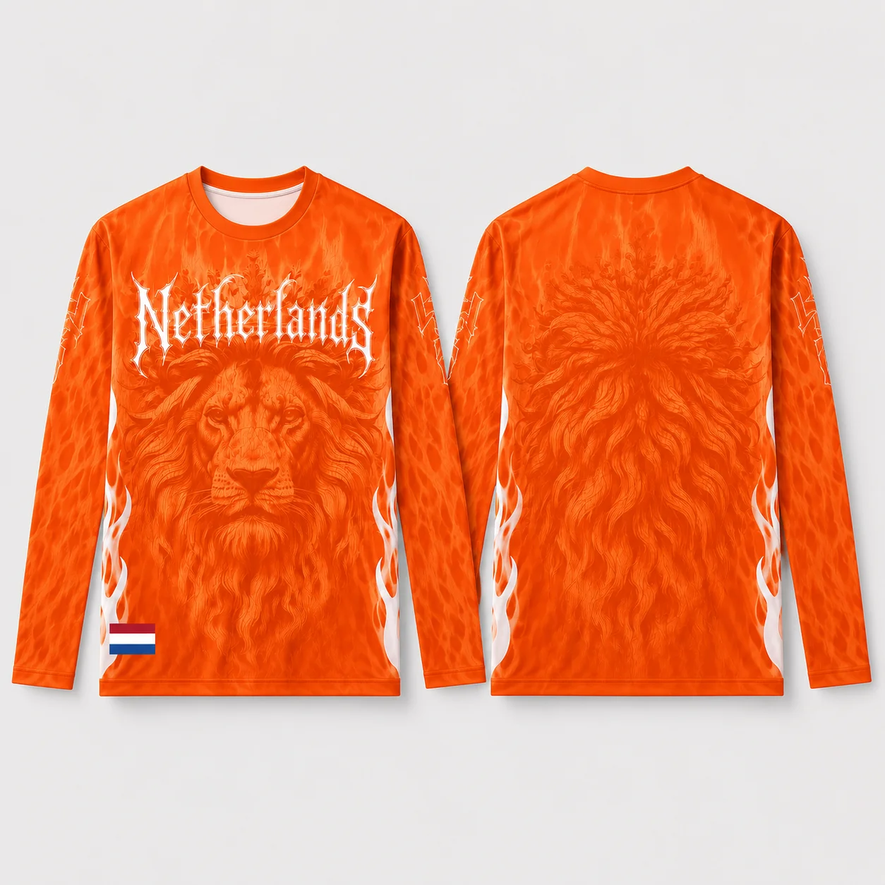 2026 New NETHERLANDS Dutch Lion Soccer Jersey, Breathable Football T-shirt ,Graphic Print Casual Sports Fans Tee
