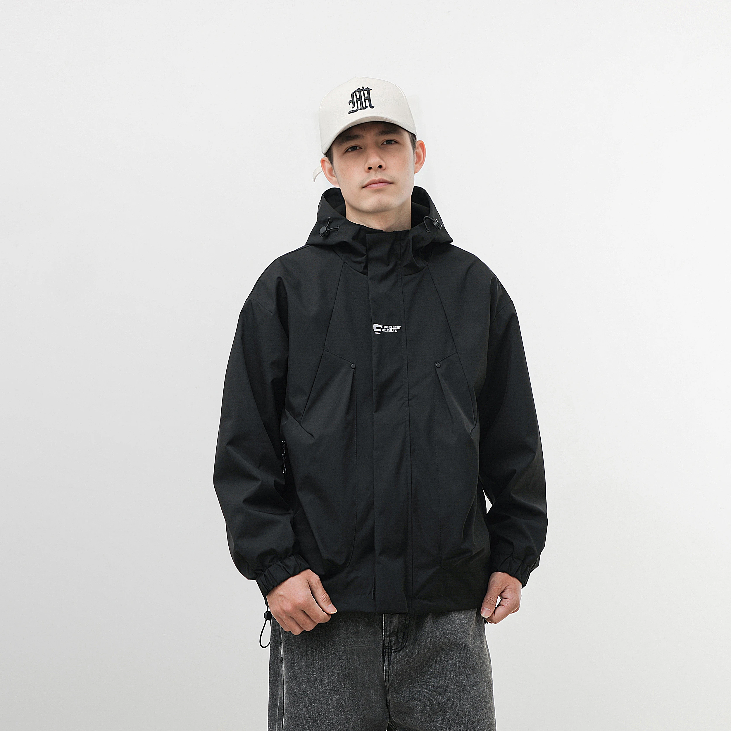 

Spring Autumn Hooded Windbreaker Jacket Men Red Black Khaki hotout Outerwear Zipper Coat Man Plus Size Casual Jackets 9XL