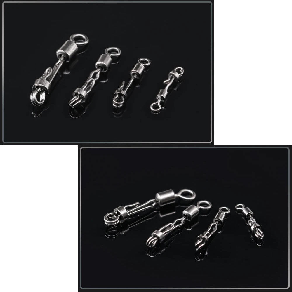 DNDYUJU 20X الكارب وصلة دوّارة لصيد السمك مع قفل المفاجئة التغيير السريع 8-شكل حلقة الكارب الصيد بيليه خط موصل الصيد اكسسوارات #6