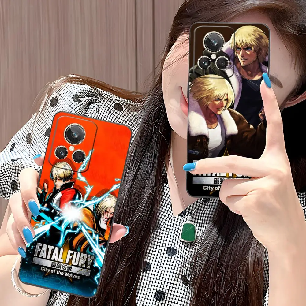 

Fatal Fury Game Mobile Phone Case for Realme 15 14 13 12 11 10 9 Pro Plus T i Lite 5G Colorful Printing Cover Pretty Luxury
