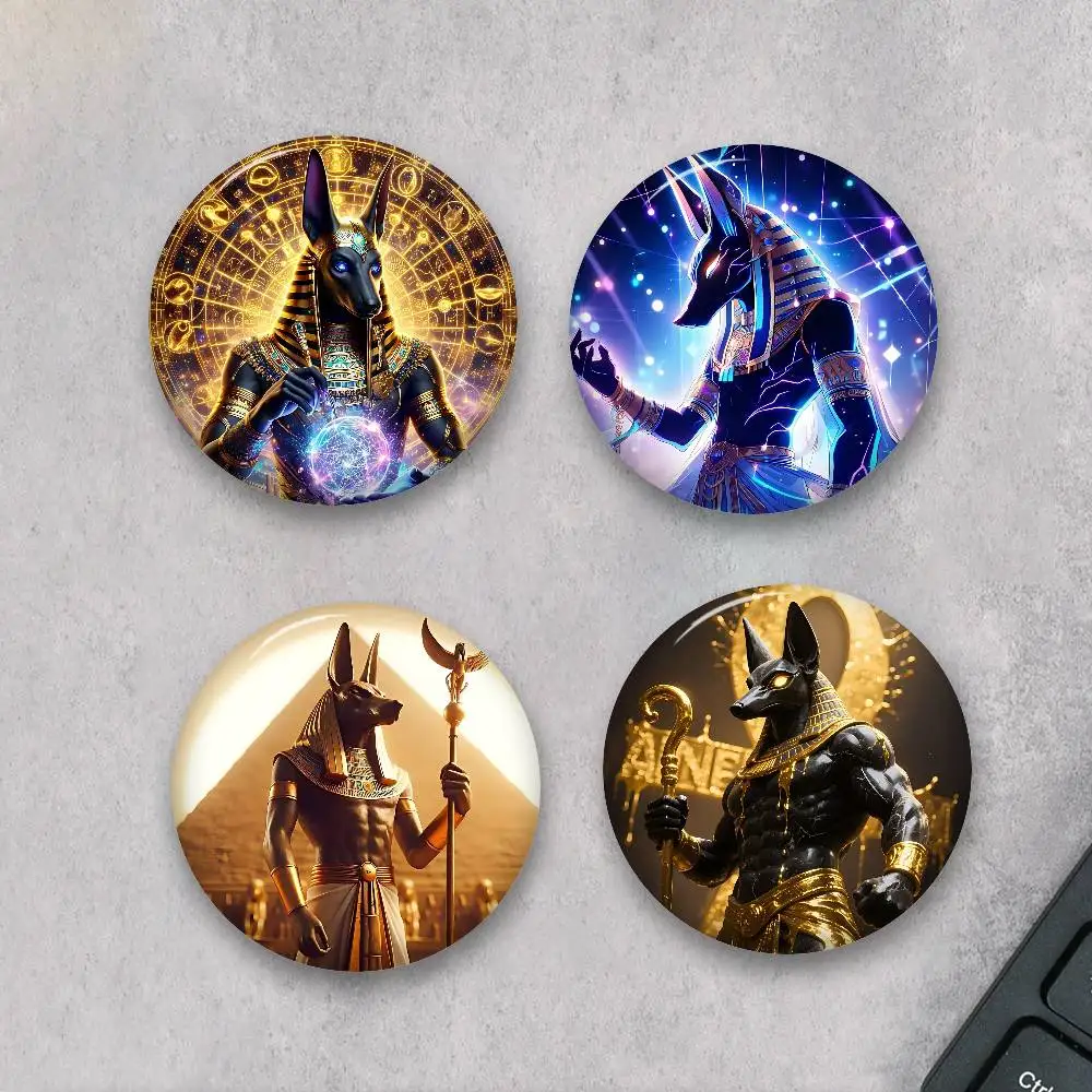 Ancient Egypt Anubis Anime Creative Tinplate Soft Button Pins Animal Icon Brooch Lapel Backpack Badge Accessories Pin