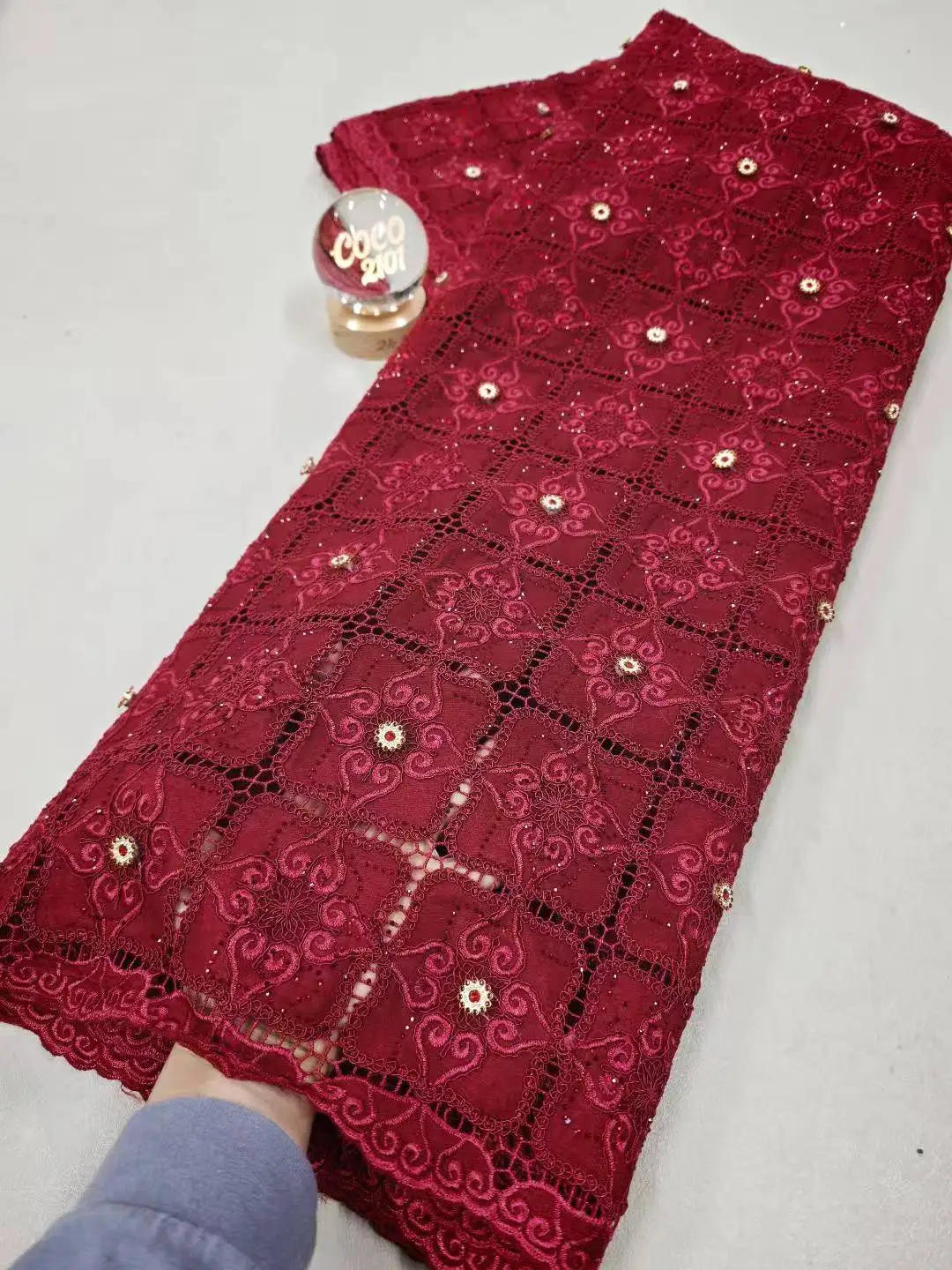 

Высококачественная африканская нигерийская хлопковая ткань с пайетками и вышивкой, кружево из тюля для роскошных свадебных и праздничных платьев, шифон, 5 ярдов, 2026 год