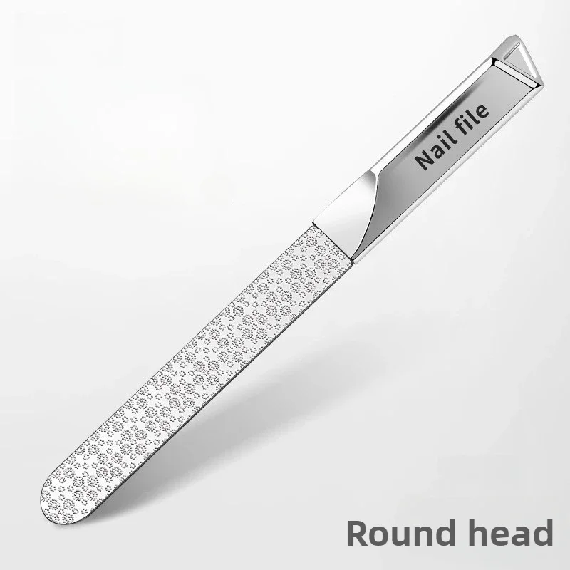 스테인레스 스틸 양면 네일 파일 스타일링 액세서리 홈 및 여행용 버퍼 매니큐어 도구 용 폴리쉬 리무버