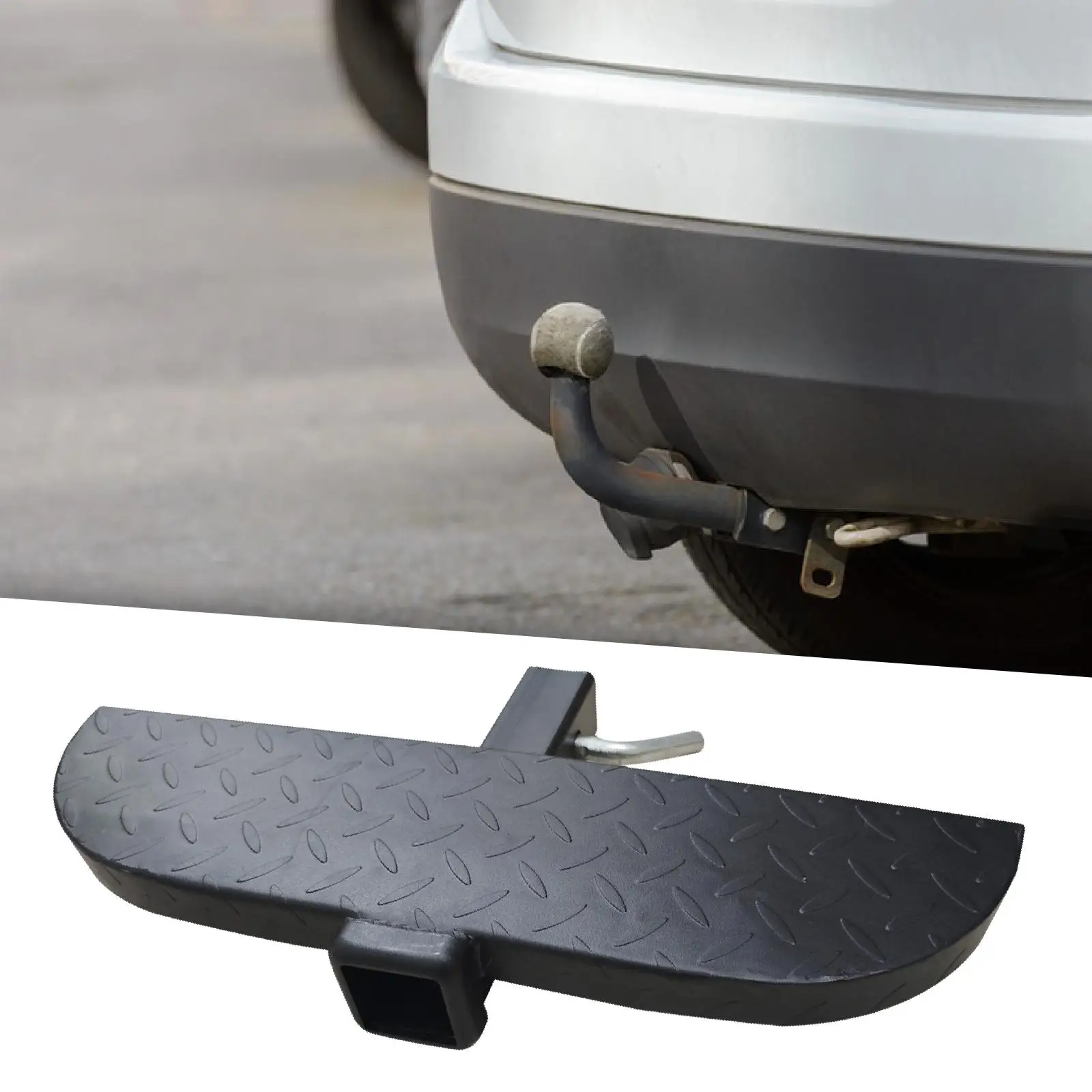 

Hitch Step Anti Slip Professional Carbon Steel Heavy Duty Universal Towing Bumper Guard for SUV Cars Vehicles RV Trailer