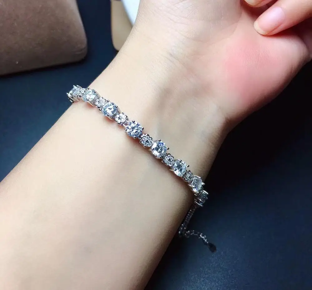 MoissaniteD VVS Women's Bracelet 925pure silver diamond bracelet latest style hot sale promotion luxury jewelry designers