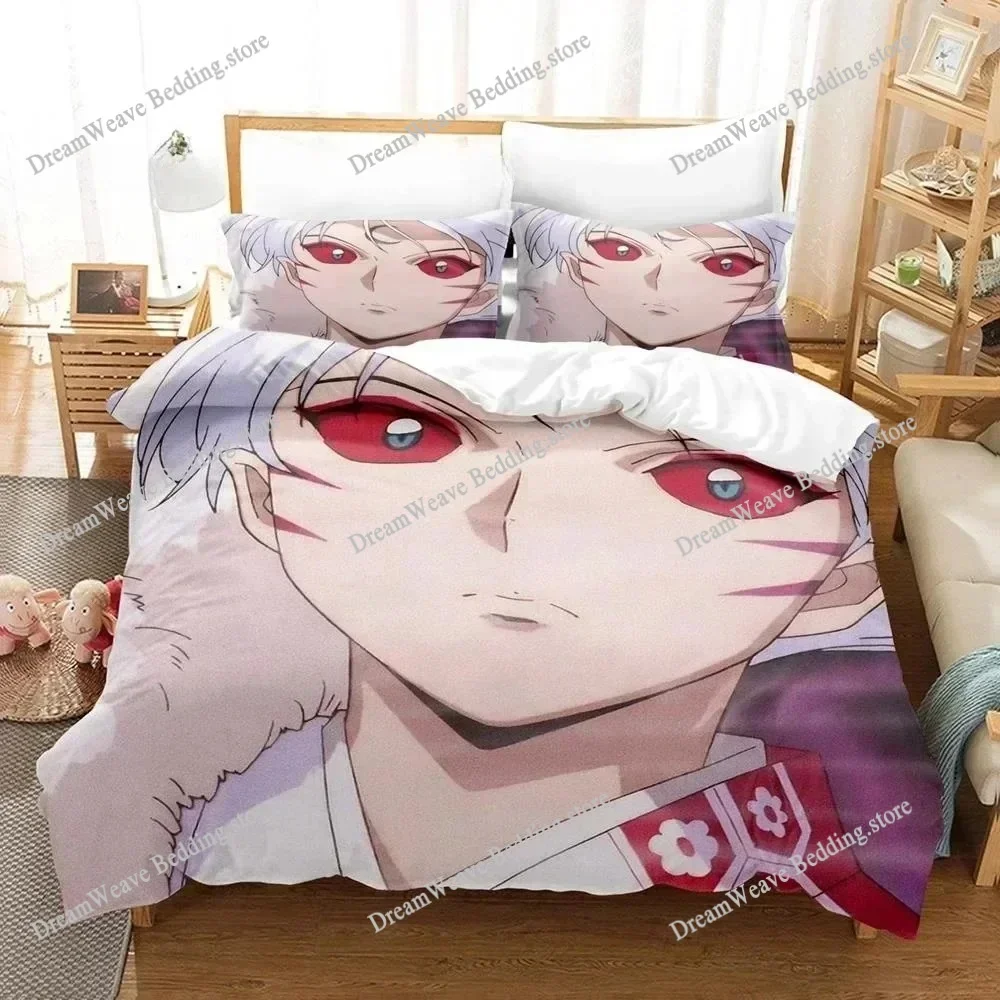 

3D Print New Fashion Inuyasha Bedding Set Single Twin Full Queen King Size Bed Set Adult Kid Bedroom Bed Sheets and Pillowcases