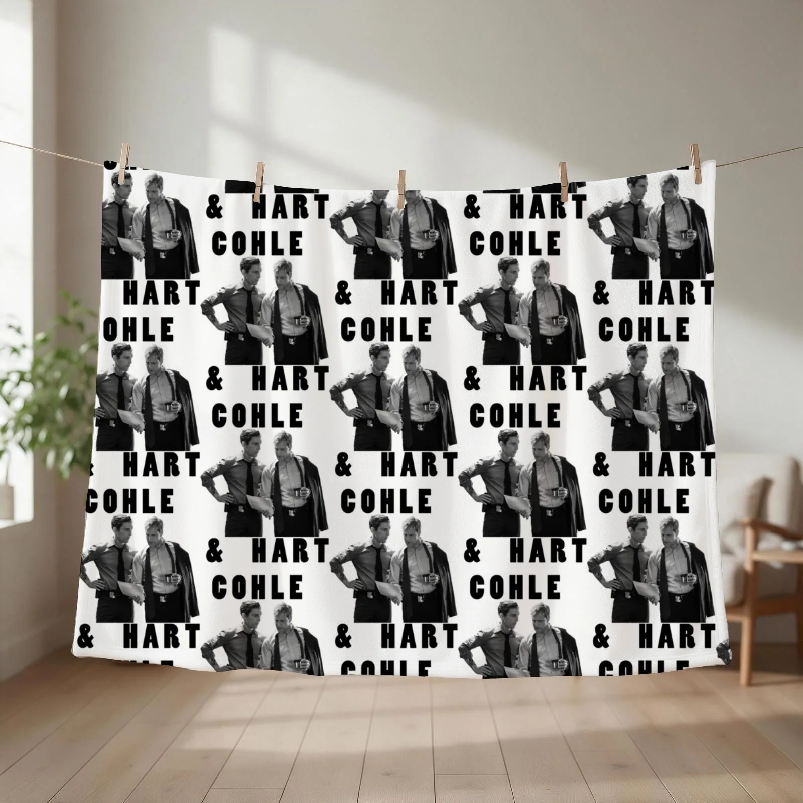 True Detective Cohle _amp_ Hart Throw Blanket couch cozy soft plush fuzzy picnic outdoor blanket