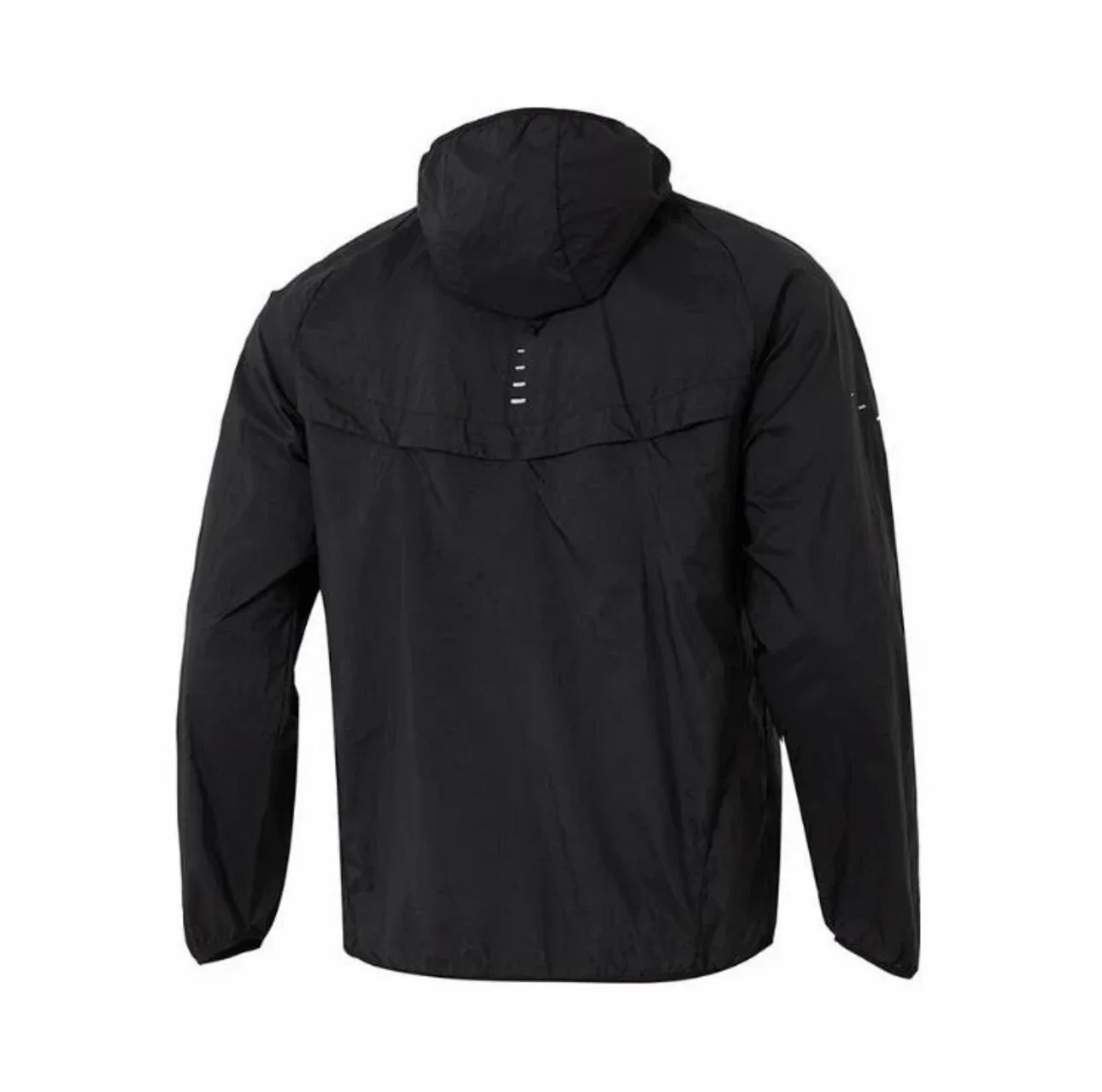 سترة Nike Clothing ذات اللون الصلب وغطاء للرأس وأكمام طويلة وسحاب للرجال باللون الأسود #5