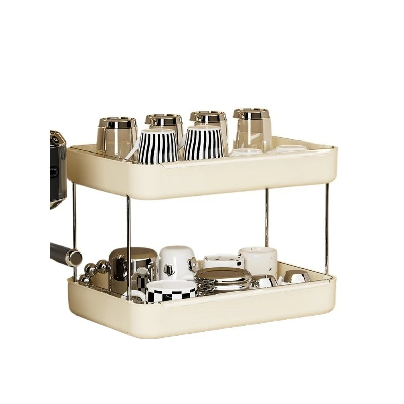 For Cup Storage Shelf Collection Rack Dining Table Tray Household Teacup Rack Double Drain Cup Rack