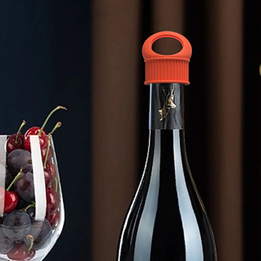 

2Pcs Silicone Wine Bottle Stoppers Reusable Flexible Plugs Full-Cover Bottle Caps for Wine Beer Soda Keeping