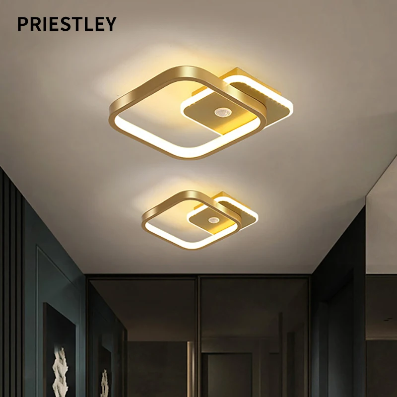 

LED Modern Ceiling Lamp Induction Aisle Light For Corridor Hallway Entry Modern Round Lights Indoor Lighting Sound Sensing