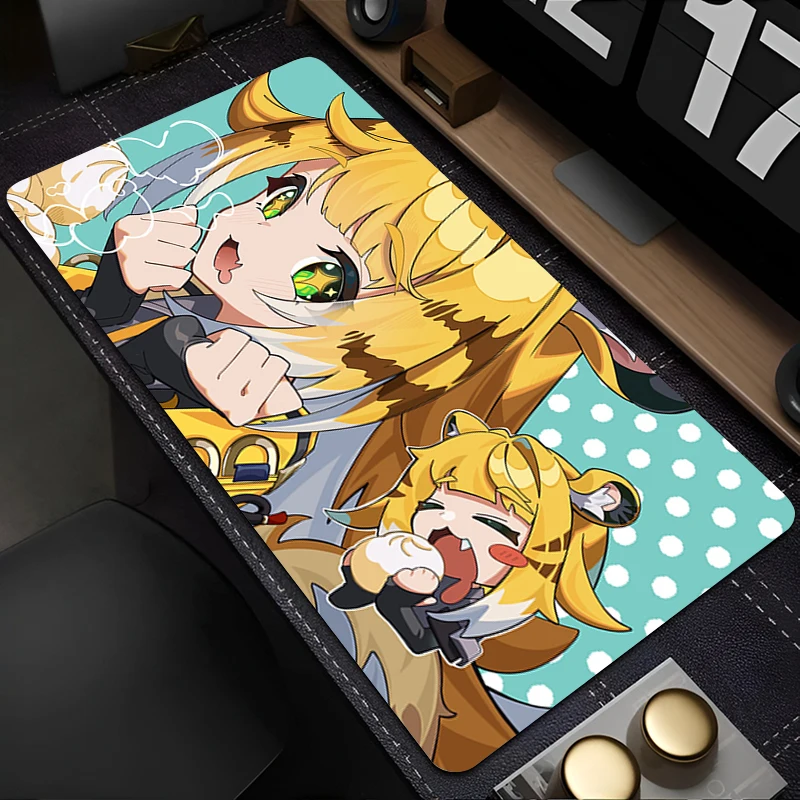 لوحة ماوس أنيمي PC Zenless Zone Zero Ju Fufu لوحة المفاتيح Kawaii Tiger Girl ZZZ سطح المكتب ماوس حصيرة الكمبيوتر المحمول الألعاب لوحة ماوس مطاطية