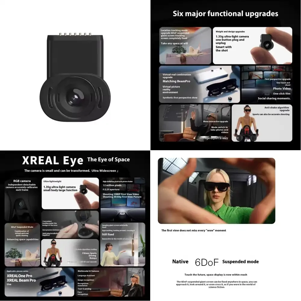 Spot Eye 6dof Suspension Mode Virtual and Real Fusion Screen Recording 1.35g First-Person Perspective Shooting