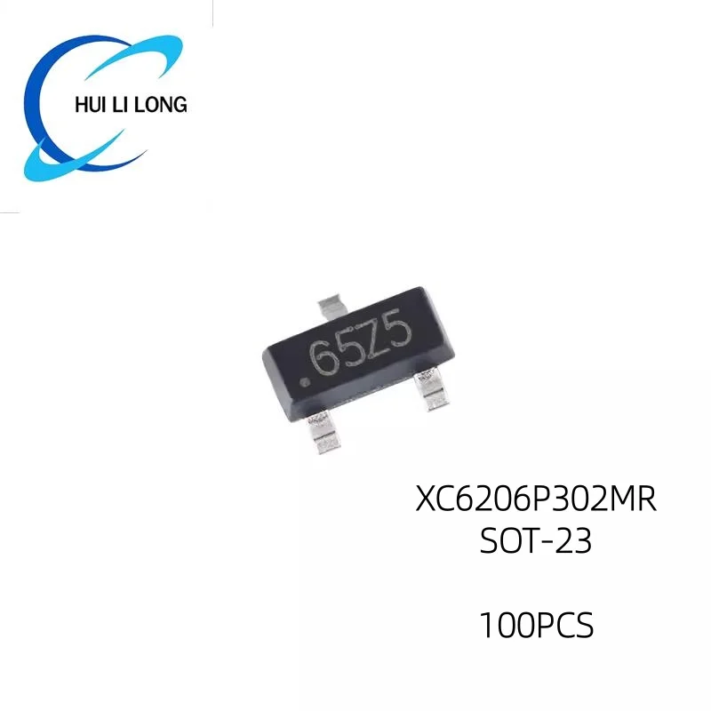 100pcs XC6206P302MR SOT23 XC6206P302 XC6206 SOT-23 3V Current 140MA Positive Voltage Regulator Chip 65Z5 IC New Original