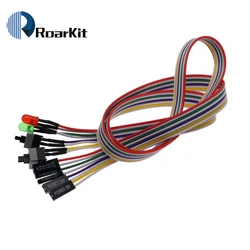 65CM Slim PC Compute Motherboard Power Cable Original On Off Reset with LED Light PC Power Reset Switch Push Button Switch