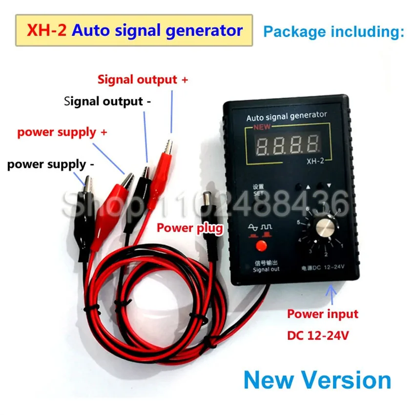 XH-2 nowy Generator sygnału pojazdu samochodowego czujnik halla wału korbowego Symulator sygnału czujnik pozycji miernik 2Hz do 8KHz