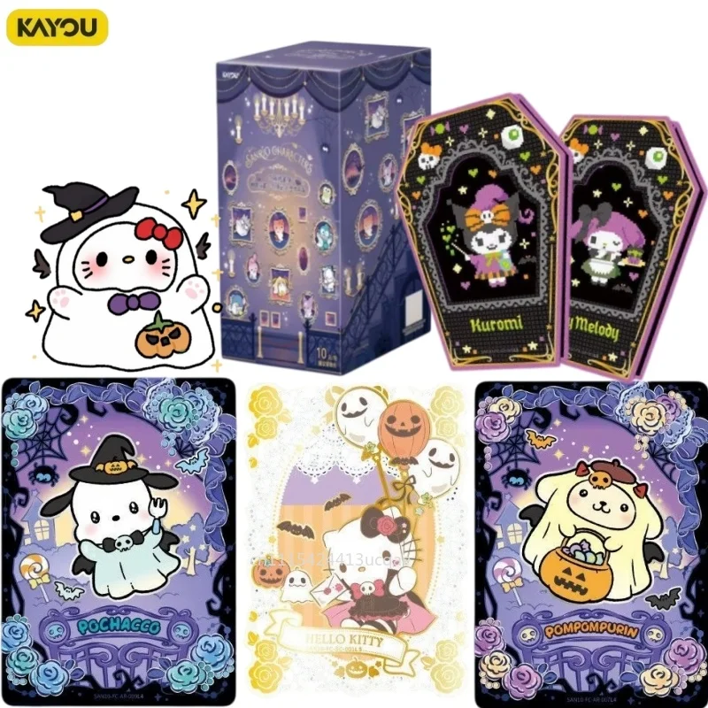Genuine KAYOU Sanrio Characters Halloween Wonder Night Dreamy Cards Character Trading Cards Anime Hobby Collectible Present