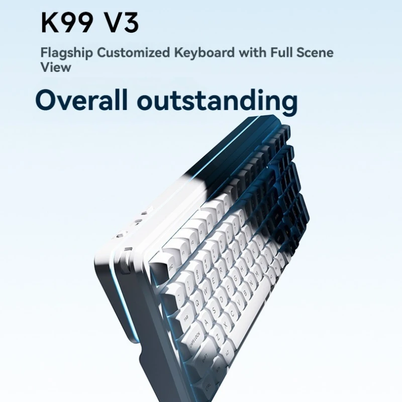 

Механическая клавиатура MCHOSE K99 V3, беспроводная, с тремя режимами подключения, ARGB, с креплением Gasket, двойной частотой обновления 8K, эргономичная