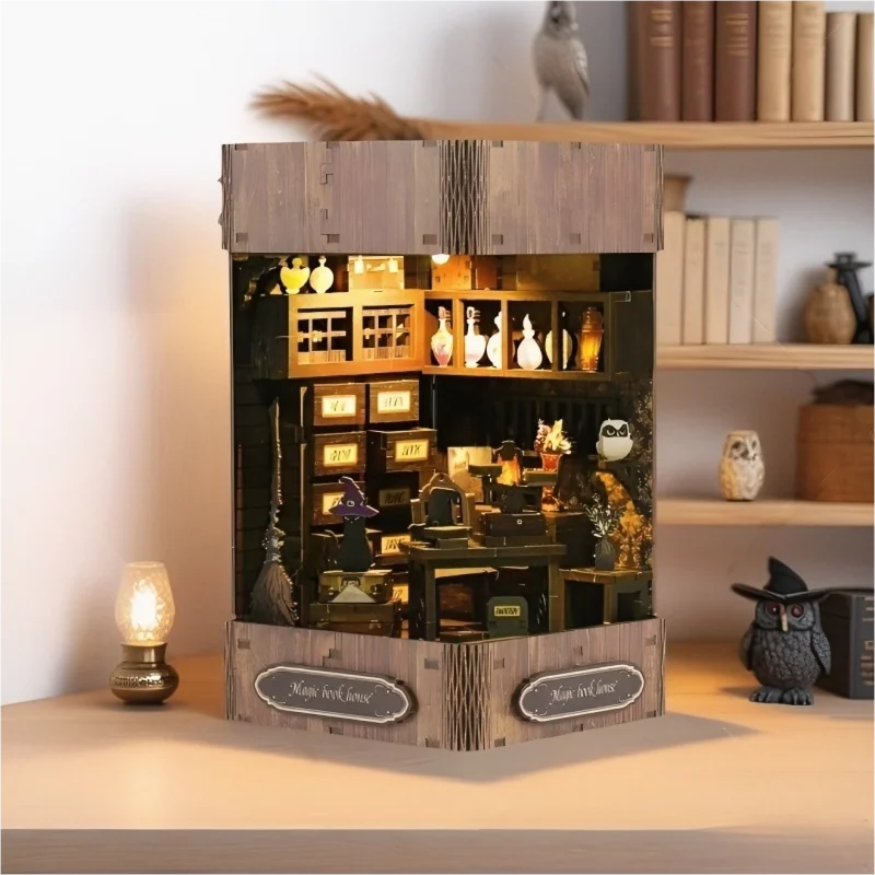 مجموعة منزل مصغر DIY ثلاثية الأبعاد لبيت الدمى، مشروع إبداعي، نموذج مشهد واقعي، ديكور منزلي، هدية للبالغين #1