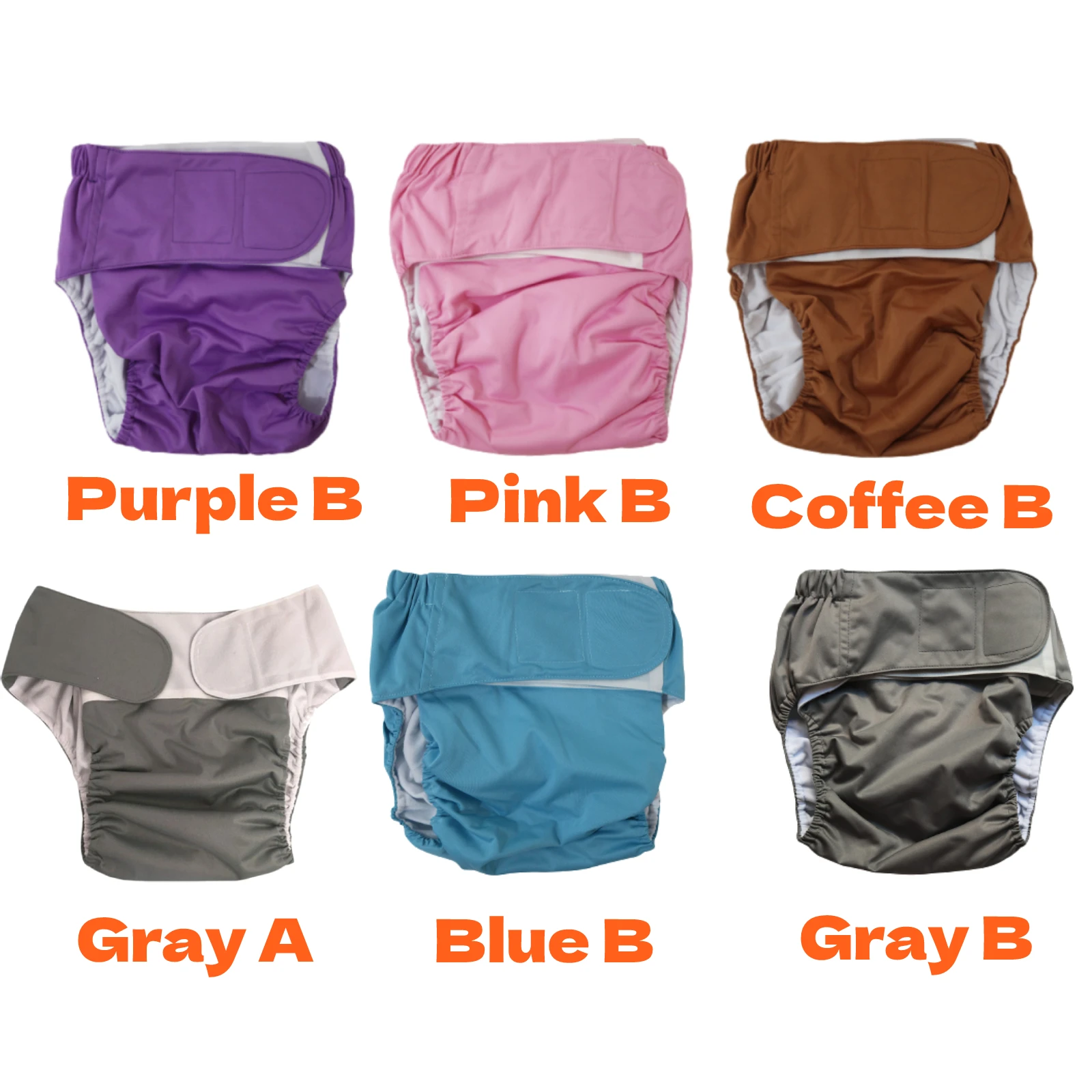 TPU Waterproof Adult Cloth Diaper Reusable Adjustable Comfortable Pocket Nappies for Seniors Men Women Waist 60-133.3cm/50-130cm