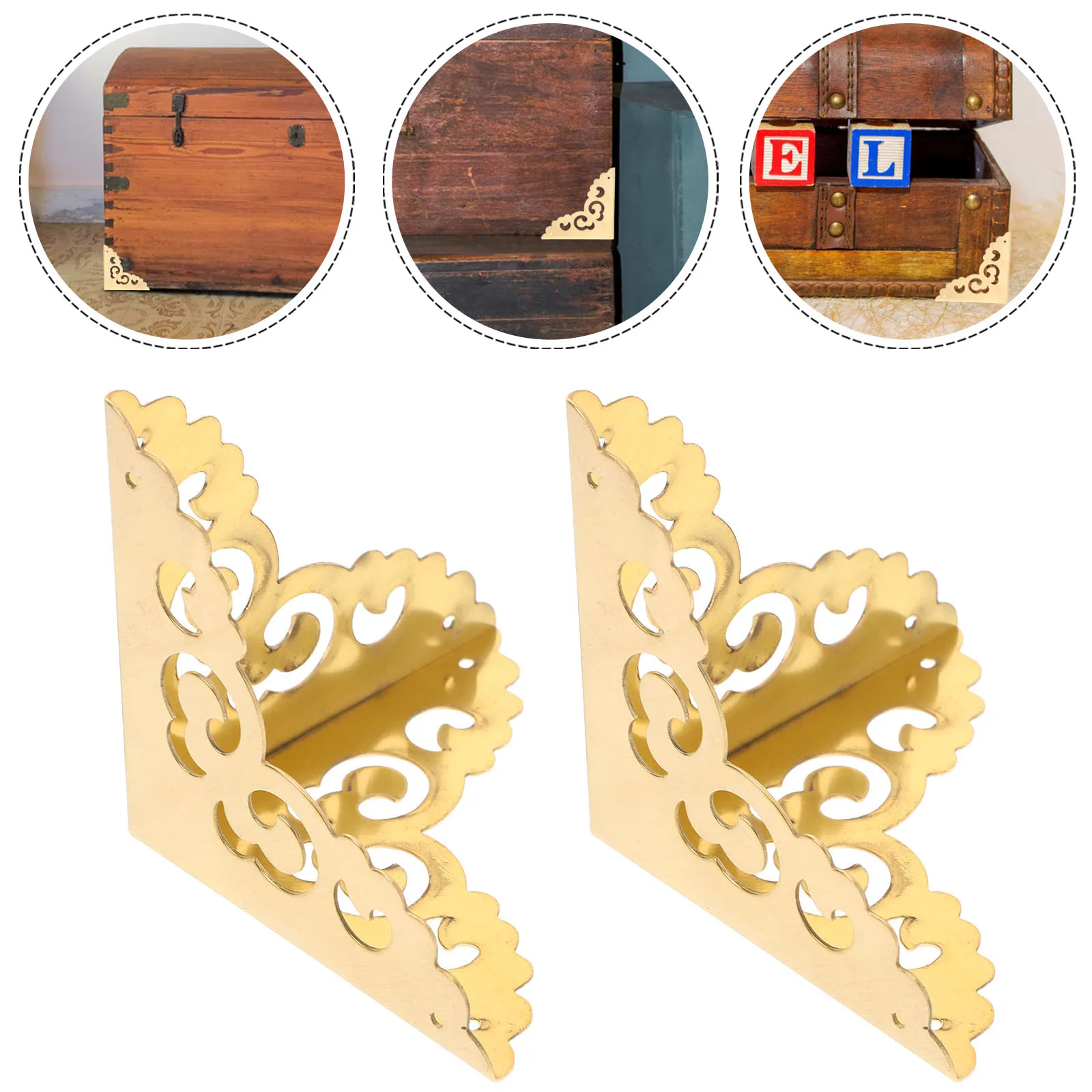 

Cabinet Door Guards Golden Copper Protectors Design Furniture Protection Vintage Charm Long Lasting