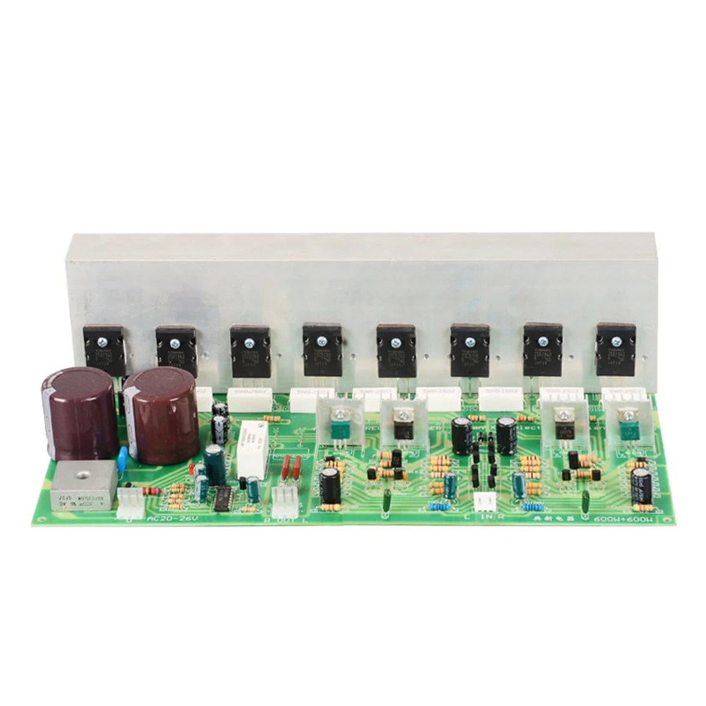 Dual AC24-35V 2 x 600W Dual Channel Rear Stage Amplifier Board 2SA1943/2SC5200 Audio Chip