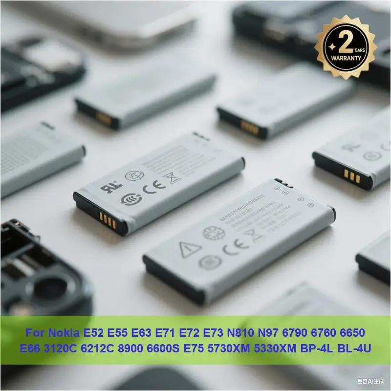 

Battery For Nokia E52 E55 E63 E71 E72 E73 N810 N97 6790 6760 6650 E66 3120C 6212C 8900 6600S E75 5730XM 5330XM BP-4L BL-4U