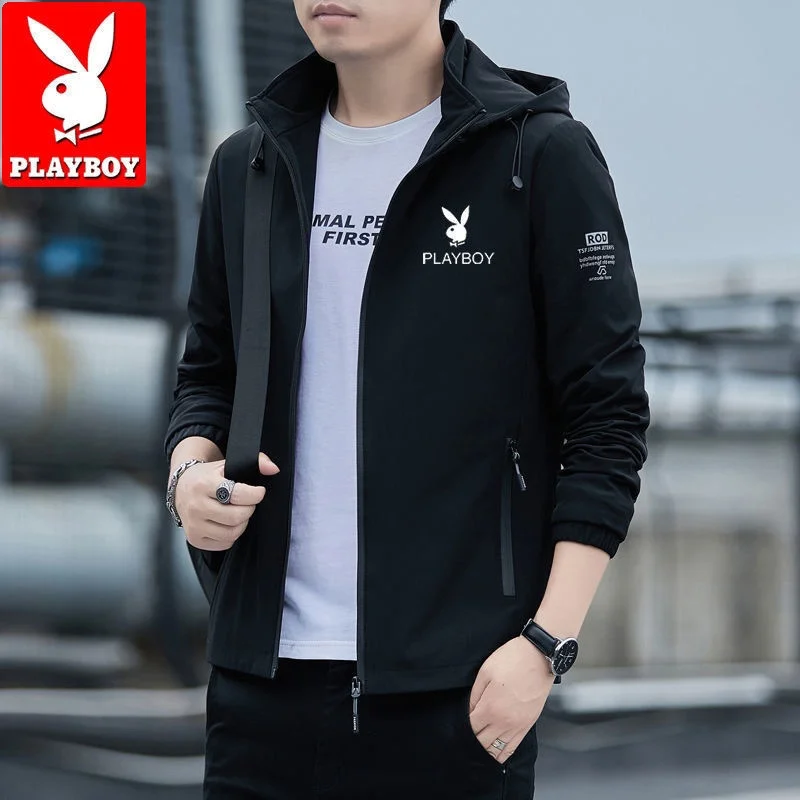 

Мужская куртка с капюшоном, осенне-зимняя повседневная спортивная ветровка Thiened Fce, корейская свободная длинная све на молнии