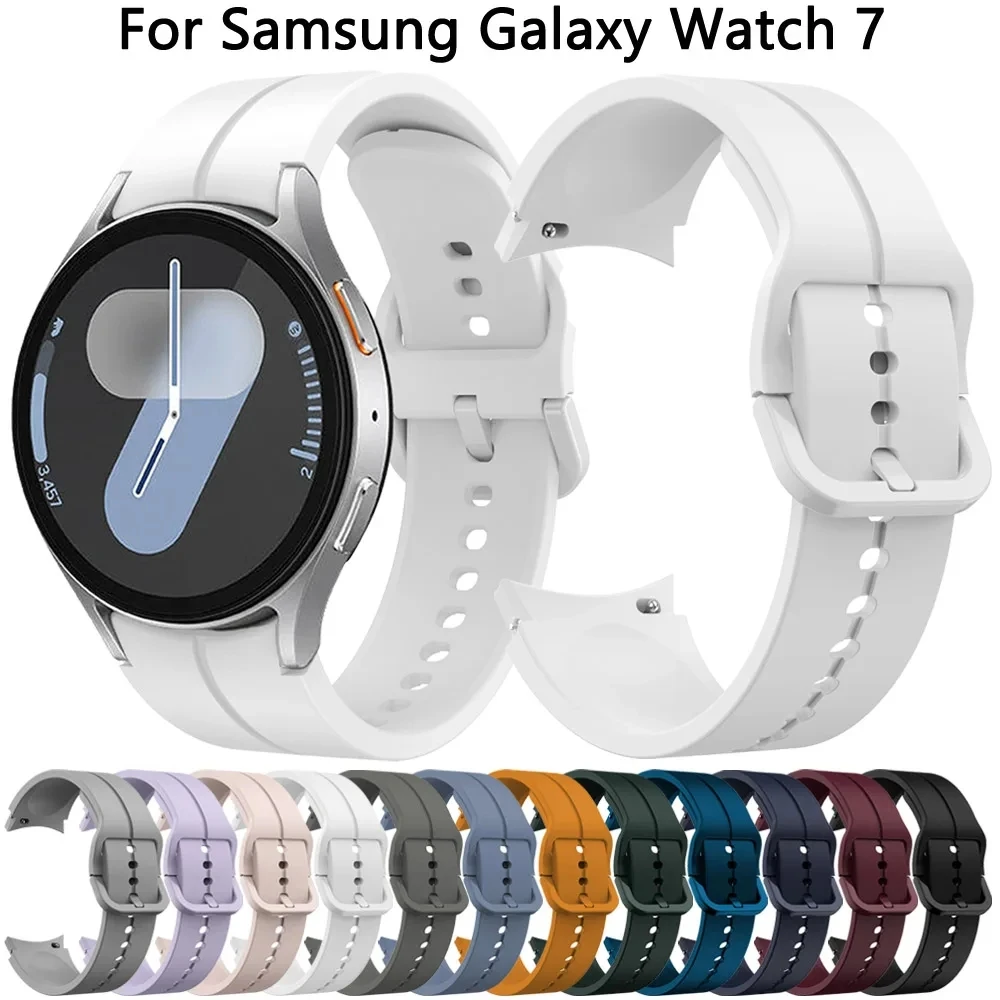 

20mm Silicone Strap For Samsung Galaxy Watch 7 6 5 4 40mm 44mm Bracelet Galaxy Watch FE/6 Classic 43 47mm/5 Pro 45mm Wristband