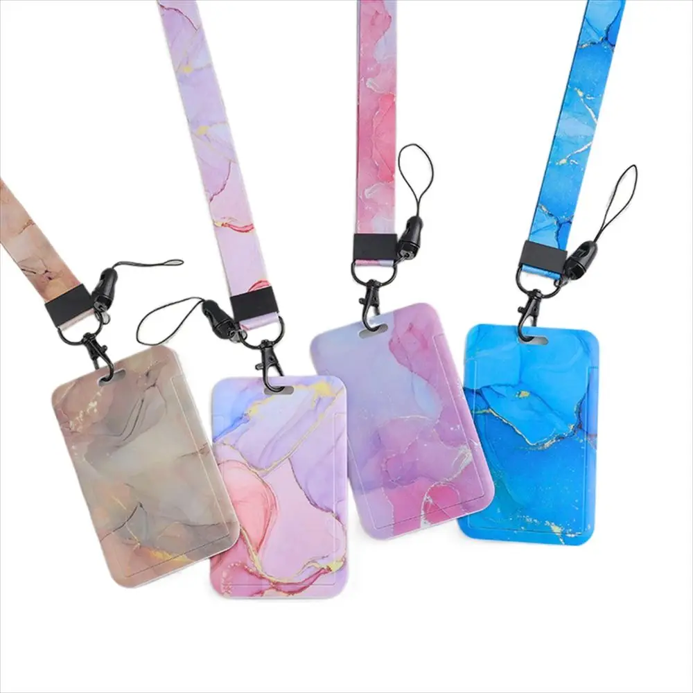 Cute Cartoon Keyrings Pass Card Men And Women Credit Card ID Card Holder Credential Holder Card Straps Lanyard Card Holder