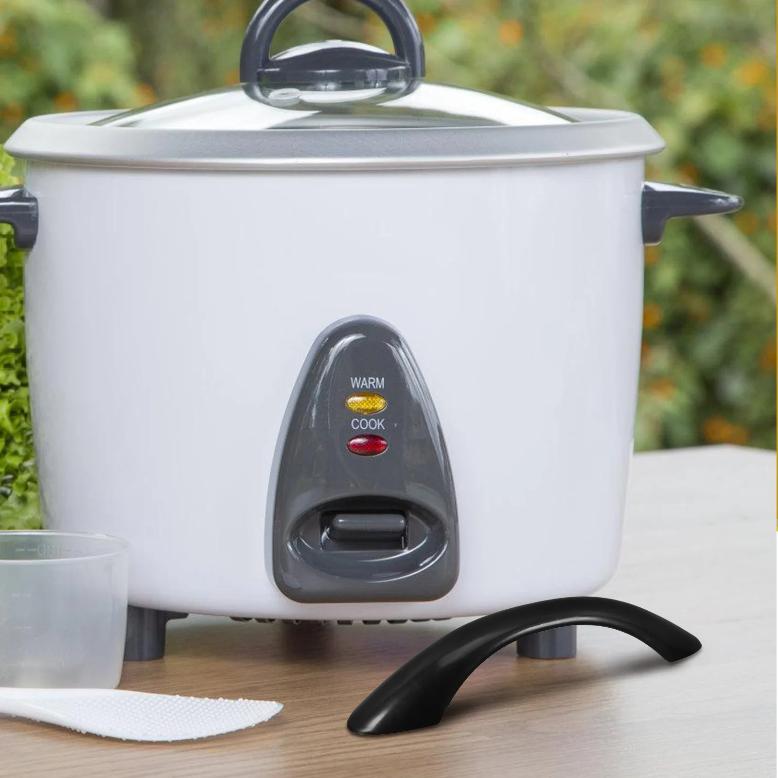 

Electric Skillet Accessories Replacement Lid Handle Detachable Heat Resistant Pot Grip Universal Fit Easy to Install Non Slip