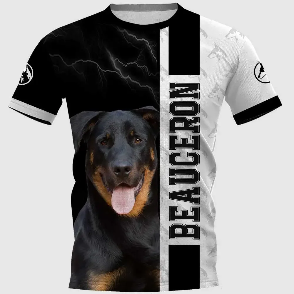 HX Beauceron-camisetas con estampado 3D de perro para hombre, ropa con estampado de animales y cielo negro, jerséis, Tops, S-7XL